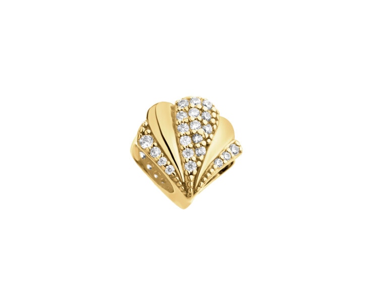 Gold-Plated Silver Pendant with Cubic Zirconia