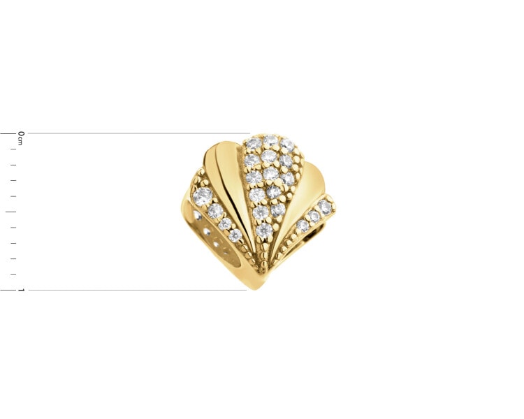 Gold-Plated Silver Pendant with Cubic Zirconia