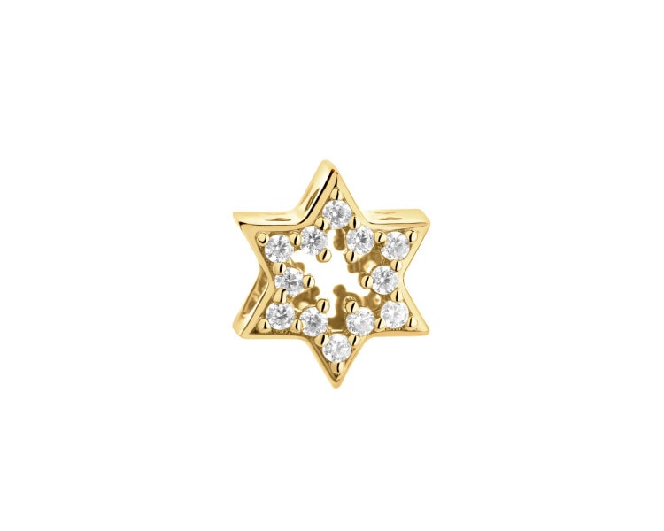 Gold-Plated Silver Pendant with Cubic Zirconia