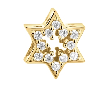 Gold-Plated Silver Pendant with Cubic Zirconia