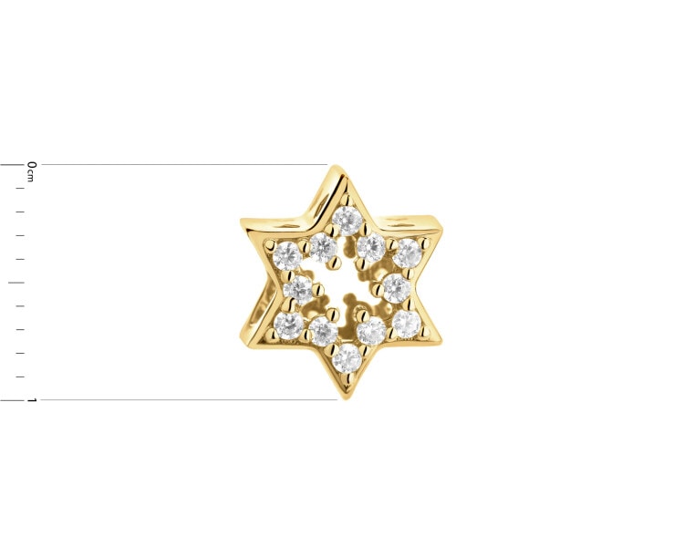 Gold-Plated Silver Pendant with Cubic Zirconia
