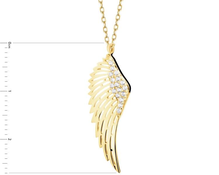 14 K Yellow Gold Necklace with Cubic Zirconia