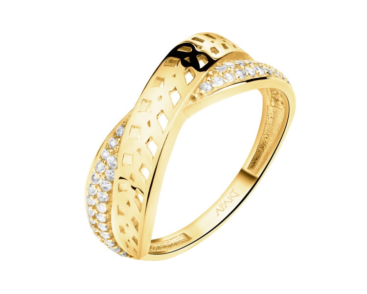 14 K Yellow Gold Ring with Cubic Zirconia