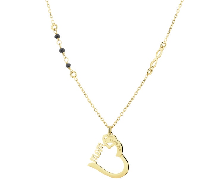 Gold-Plated Silver Necklace with Cubic Zirconia