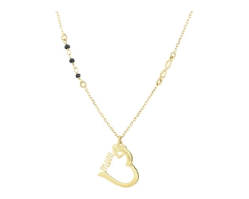 Gold-Plated Silver Necklace with Cubic Zirconia