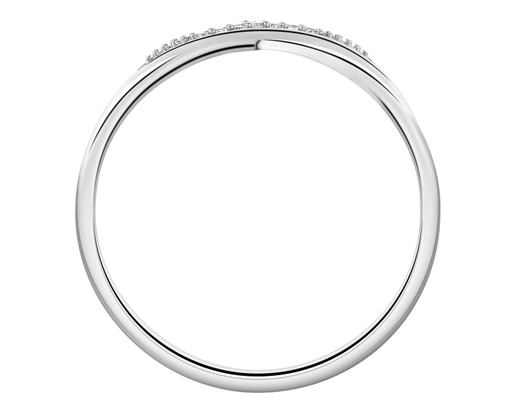 9ct Yellow Gold Ring with Diamonds - 0,02 ct - fineness 9 K