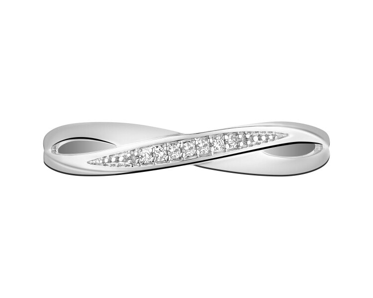 9ct Yellow Gold Ring with Diamonds - 0,02 ct - fineness 9 K