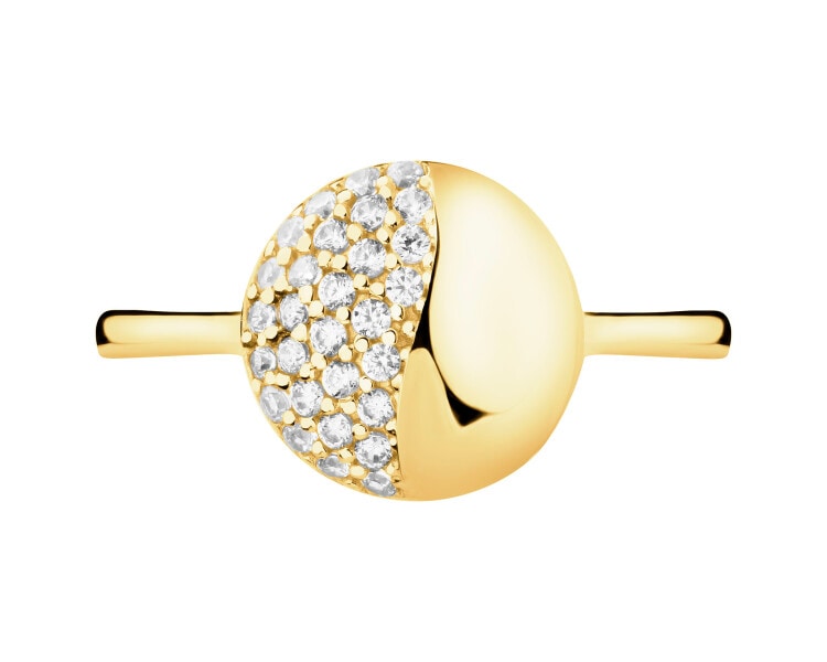 Gold ring with zircons