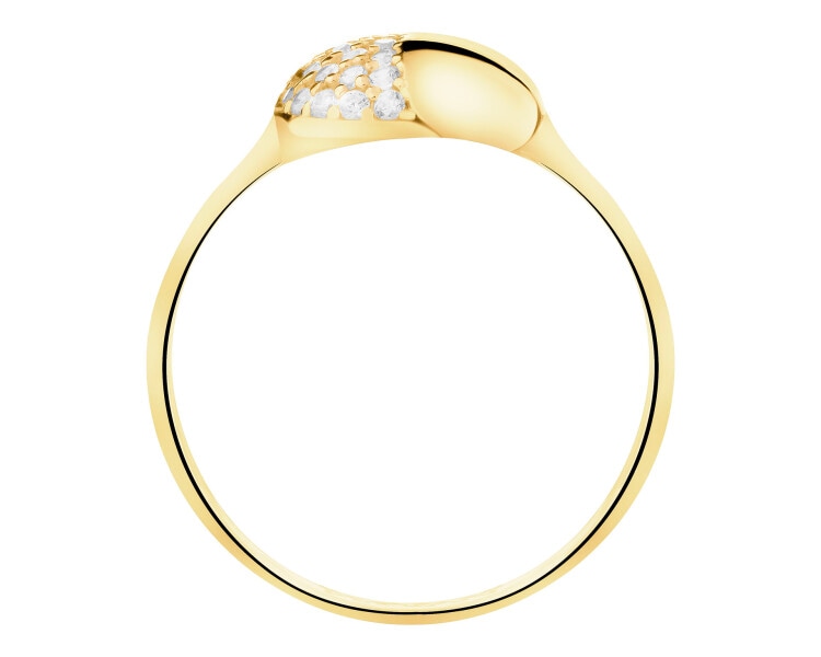 Gold ring with zircons