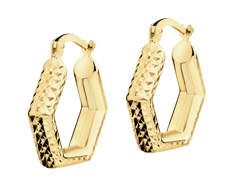 9 K Yellow Gold Dangling Earring 