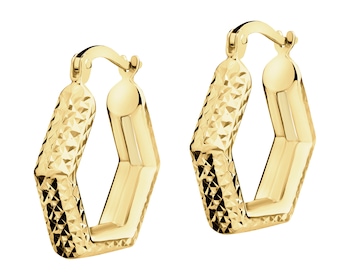 9 K Yellow Gold Dangling Earring 