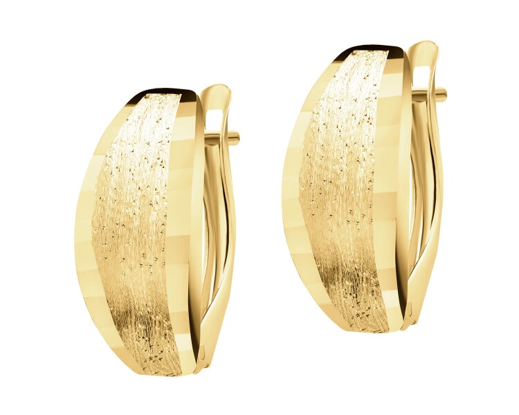 9 K Yellow Gold Earrings 