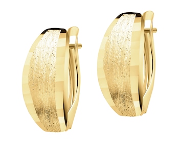 9 K Yellow Gold Earrings 