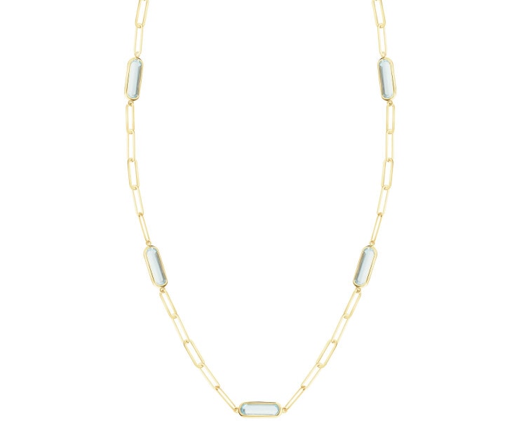 14 K Yellow Gold Necklace with Topaz