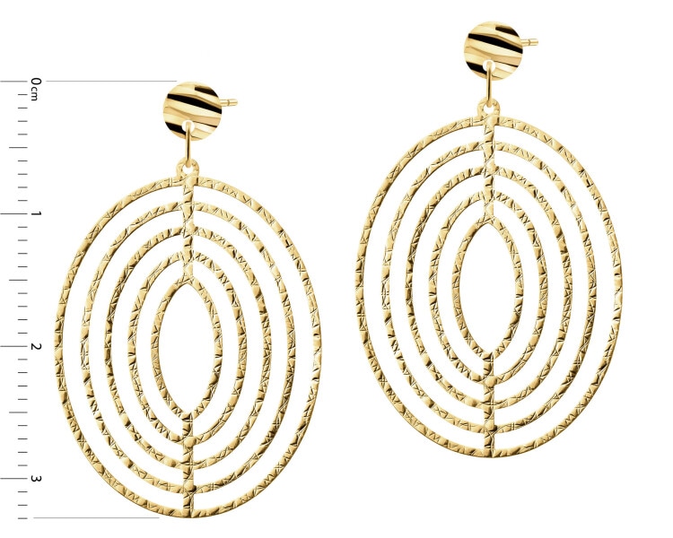 9 K Yellow Gold Dangling Earring