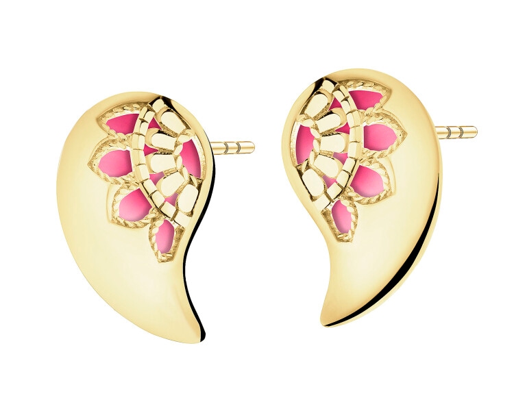 9 K Yellow Gold Earrings 