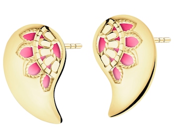 9 K Yellow Gold Earrings 