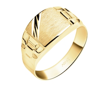 9 K Yellow Gold Signet Ring