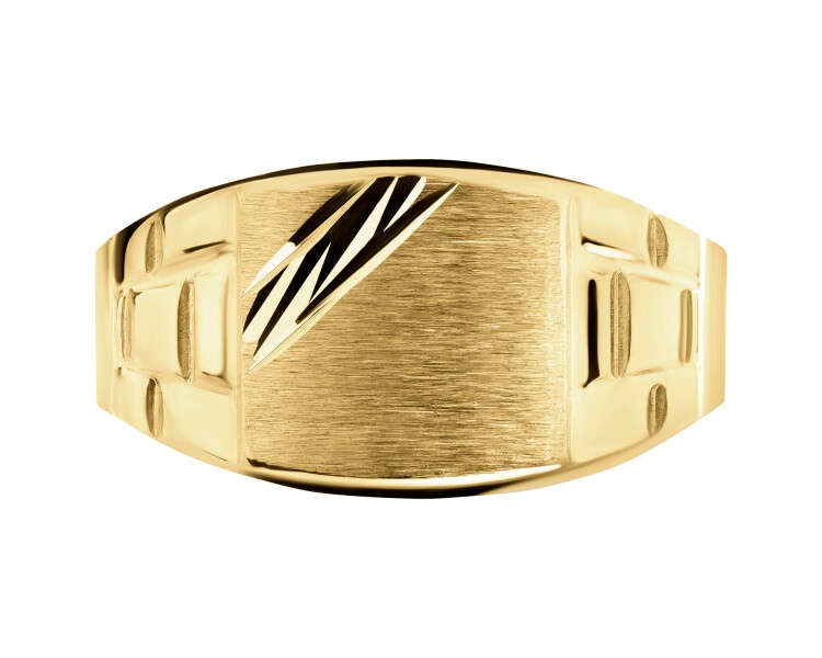 9 K Yellow Gold Signet Ring