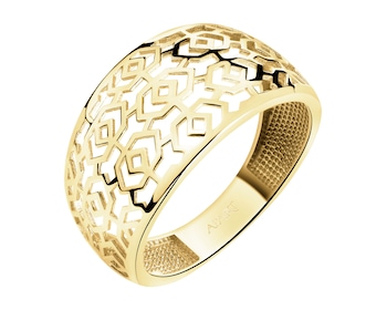 8 K Yellow Gold Band Ring 