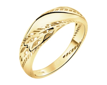 14 K Yellow Gold Band Ring 