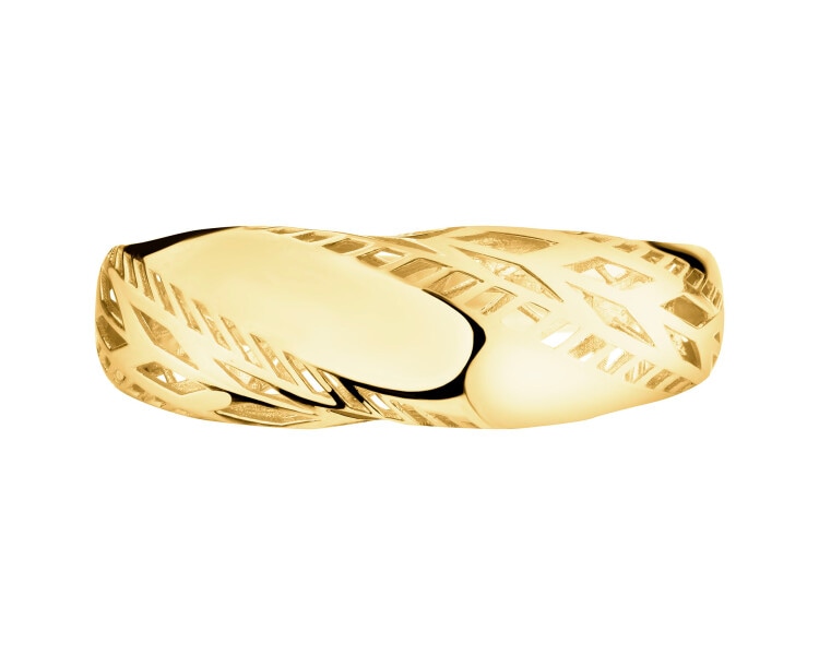 14 K Yellow Gold Band Ring 