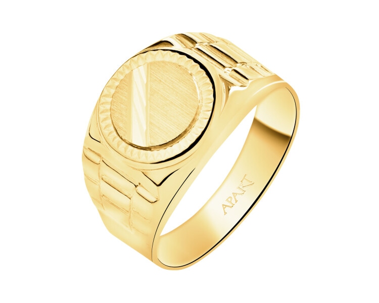 9 K Yellow Gold Signet Ring