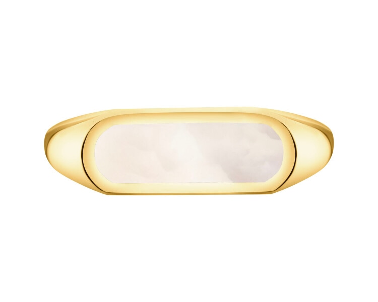 Gold Ring with Mother Of Pearl