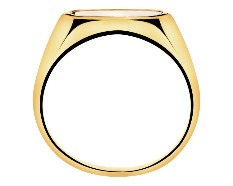 Gold Ring with Mother Of Pearl