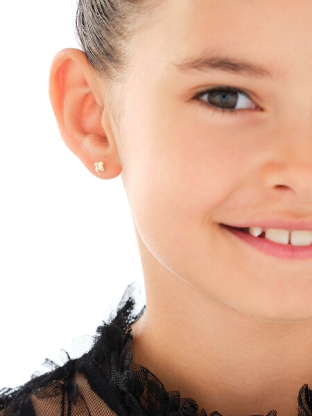 9 K Yellow Gold Earrings with Cubic Zirconia