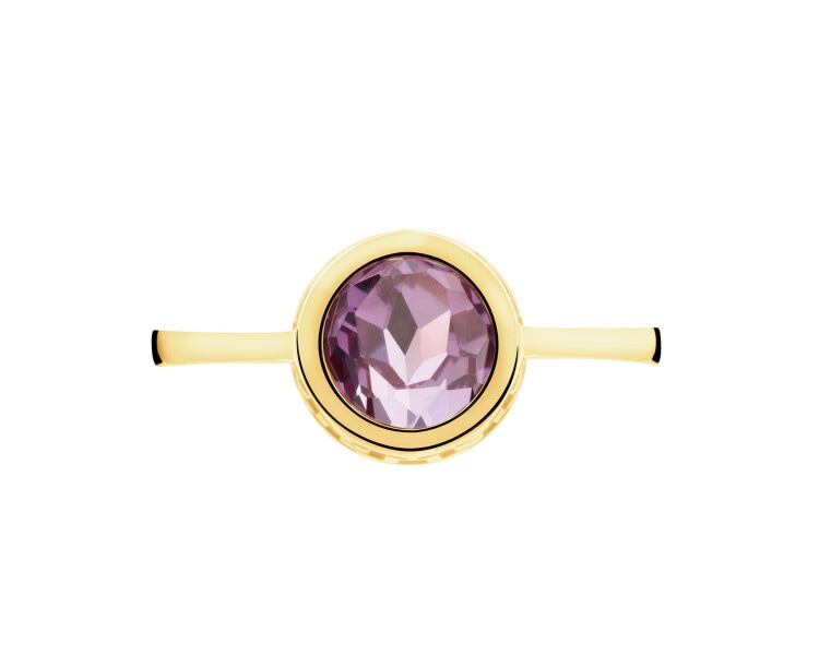 8 K Yellow Gold Ring with Synthetic Corundum