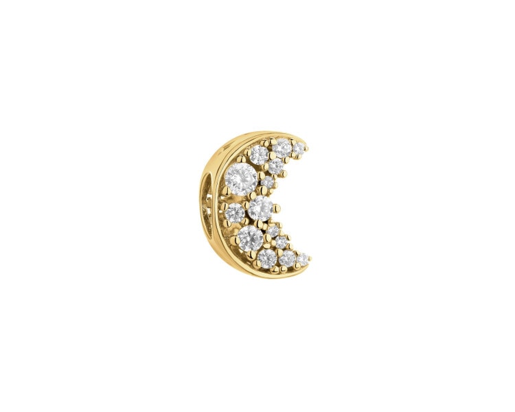 Gold-Plated Silver Pendant with Cubic Zirconia