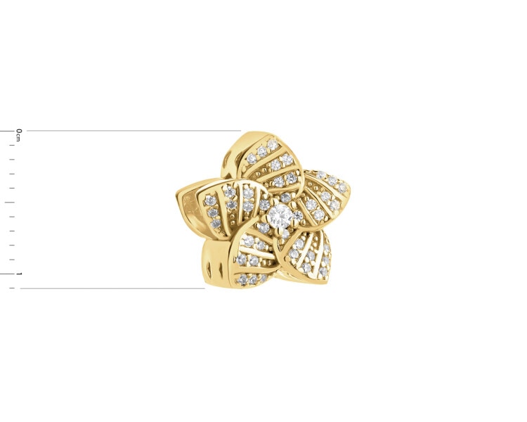 Gold-Plated Silver Pendant with Cubic Zirconia