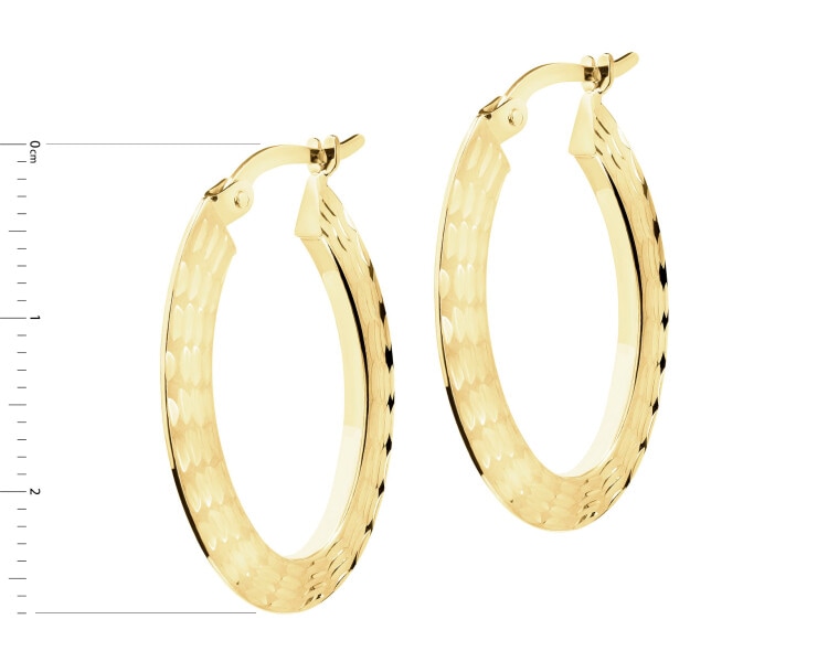 9 K Yellow Gold Dangling Earring