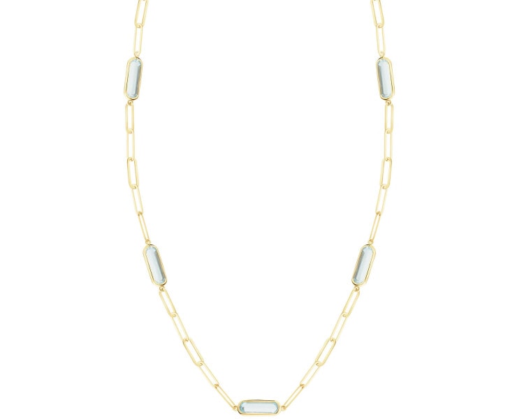 14 K Yellow Gold Necklace with Topaz