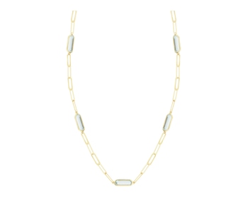 14 K Yellow Gold Necklace with Topaz