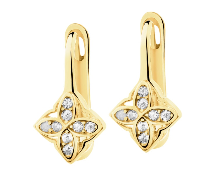 9 K Yellow Gold Earrings 