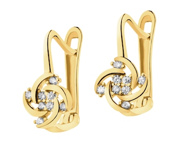 9 K Yellow Gold Earrings 