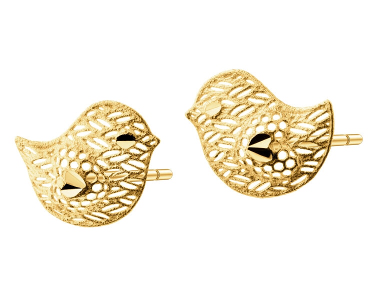 9 K Yellow Gold Earrings 