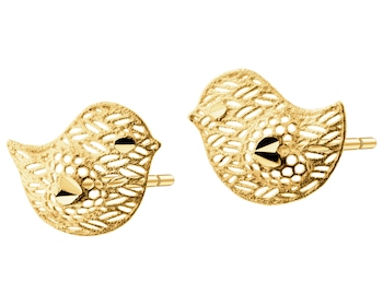 9 K Yellow Gold Earrings 