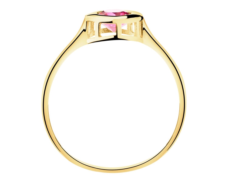 14 K Yellow Gold Ring with Cubic Zirconia