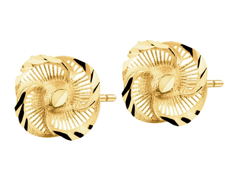 9 K Yellow Gold Earrings 