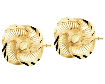 9 K Yellow Gold Earrings 