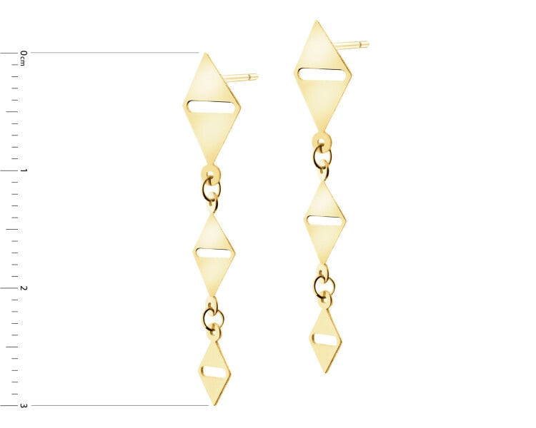 9 K Yellow Gold Dangling Earring