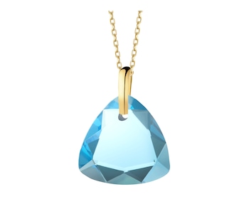 14 K Yellow Gold Pendant with Synthetic Crystal