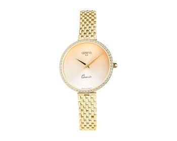 14 K Yellow Gold Gold Watch with Cubic Zirconia