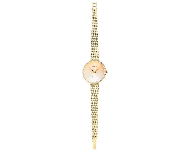 14 K Yellow Gold Gold Watch with Cubic Zirconia