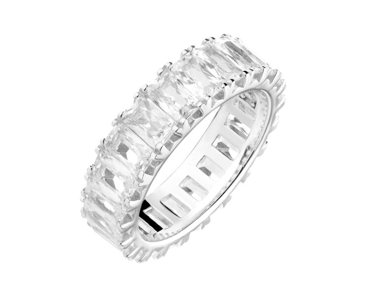 Rhodium Plated Silver Eternity with Cubic Zirconia