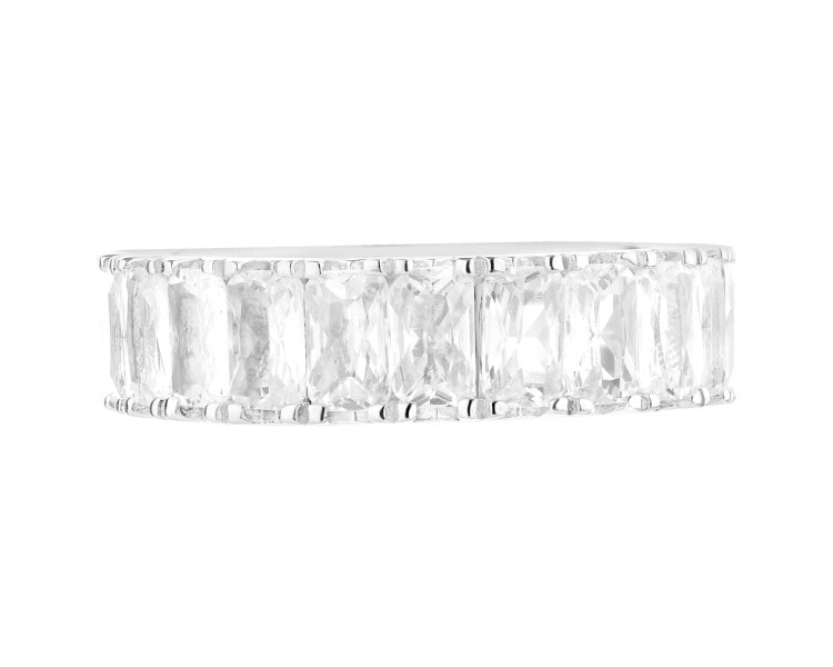 Rhodium Plated Silver Eternity with Cubic Zirconia