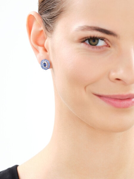 Rhodium Plated Silver Earrings with Cubic Zirconia